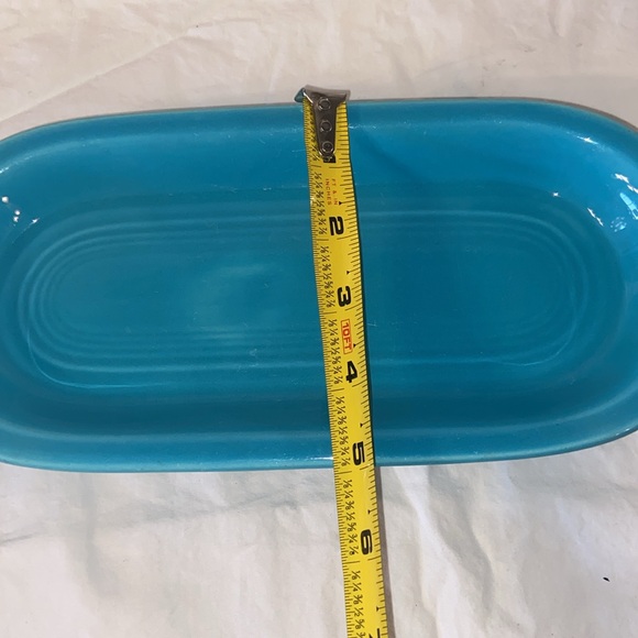 Vintage Original Fiesta turquoise Oval Utility Tray - Picture 9 of 10